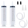 Plastic Syringe, 2 Pieces 150 ml Syringe Set with Hose,