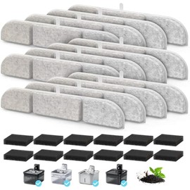 12 Pack Replacement Filters Compatible with DownyPaws Wireless Cat Water Fountain 84oz/2.5L