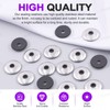 Swpeet 120Pcs Stainless Steel Neoprene EPDM Bonded Sealing Washers Gasket