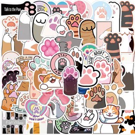 Cat Claw Stickers 61 Pack Laptop Stickers,Vinyl Waterproof Stickers for Water Bottles Skateboard Scrapbook Bike Computer,Phone,-Graffiti Stickers Pack for Teens Girls Kids Adults(Cat's Claw)