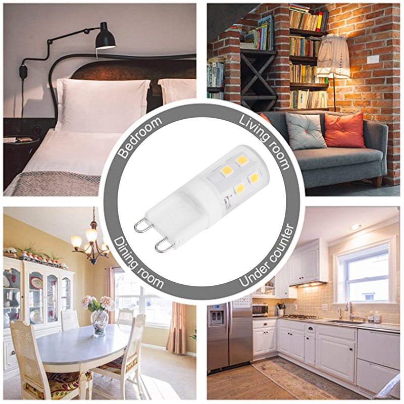 10PCS 2W G9 Ceramic Base 16LED Light Bulbs for Ceiling