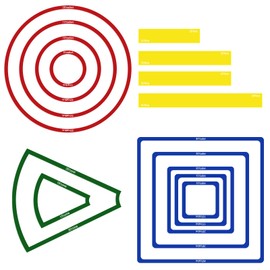 SANKOYO 15 Pcs Area of Effect Spell Templates, DND Spell Templates, Acrylic Spell AOE Damage Template Set, Include 5 Cube 4 Circle 2 Cone 4 Line Templates, Tabletop RPG Gaming Accessories.