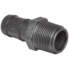 Banjo HB100 Polypropylene Hose Fitting, Adapter, 1" NPT Male x 1" Barbed
