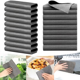 BELEVO Pack of 10 Thickened Magic Cleaning Cloth, 30 x 40 cm, Reusable Microfibre Cloths, Cleaning Cloth, Window Cleaning Cloths, Miracle Cloth for Glass, Cars, Kitchen, Bathroom