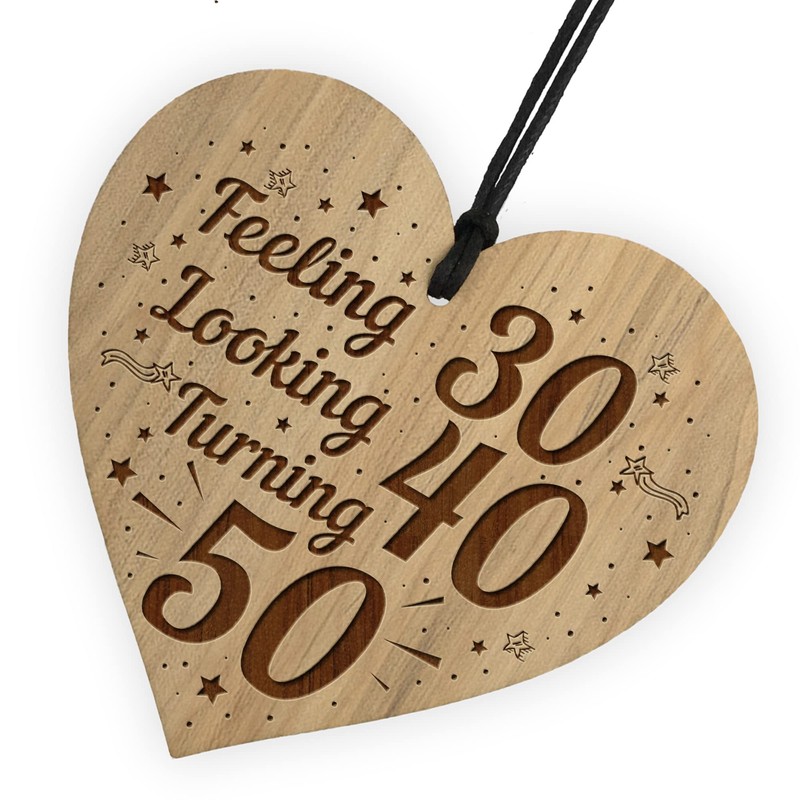 Red Ocean FUNNY 50th Birthday Accessories Engraved Heart 50th Birthday