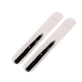 AAProTools Slant Tweezers, Stainless Steel Precision Tweezers for Ingrown Hair, Eyebrow and Hair Remover 2 Pieces (Black & White) A+ Quality