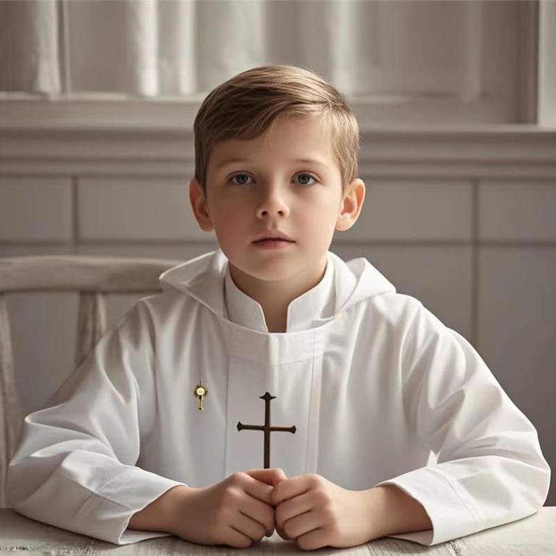 6Pcs First Communion Lapel Pins Gold Catholic Chalice Badge Gifts