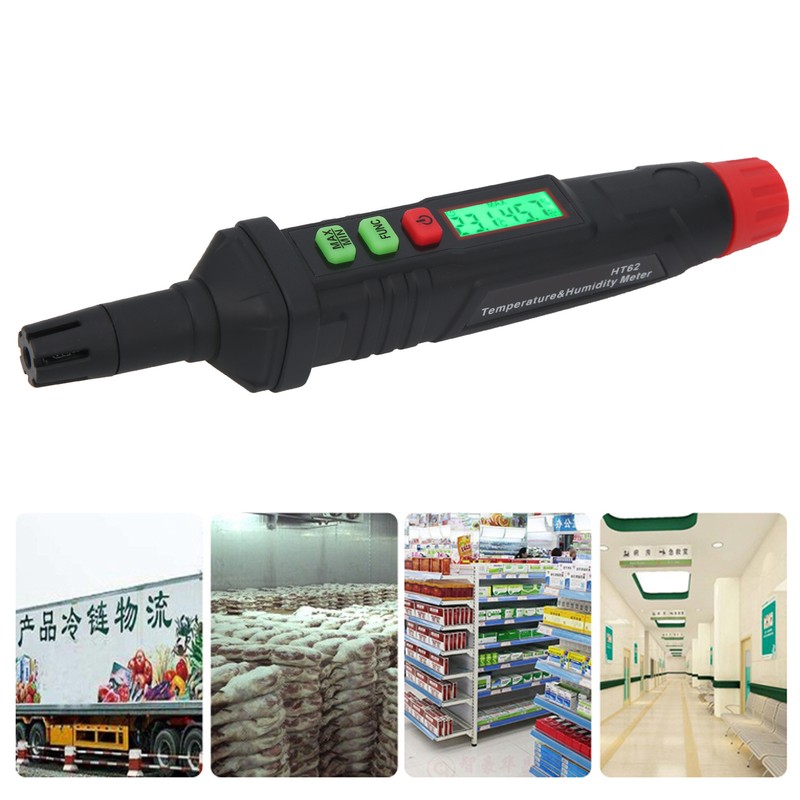HT62 Digital Thermometer Hygrometer Portable Temperature Humidity Dew Point Tester