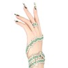 1728PCS Nail Art Rhinestone Light Green Glitter Diamend Gems 3D