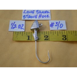 Unbranded 25 PCS. SHAD HEAD JIG/BASS SWIM LURE BAIT, 1/2 OZ. #3/0 LONG SHANK STRONG HOOK
