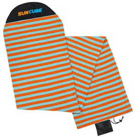 SUN CUBE Surfboard Sock Cover, Protective Surf Bag for Surfing Board, Light Stretchy Surfbag Sleeve for Funboard, Hybrid (8'0'', Black White)