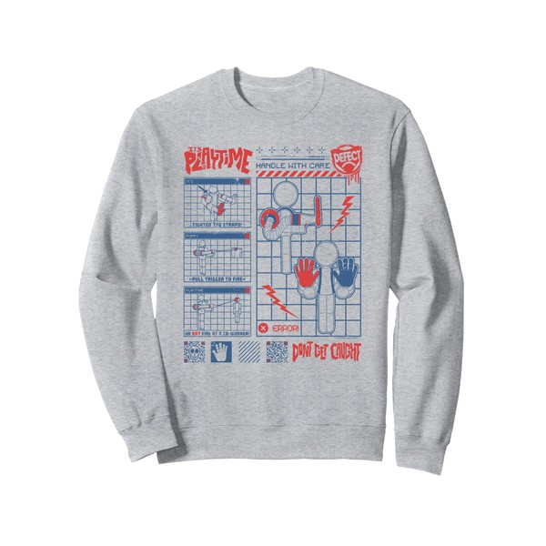 Poppy Playtime It's Playtime Player Instruction Manual Sweatshirt