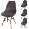 MINGPINHUIUS Armless Shell Chair Cover: Mid Century Stretch Dining Room