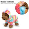 Ruiqas Flannel Dog Hoodies Soft Fuzzy Dog Jumpsuit Autumn Winter