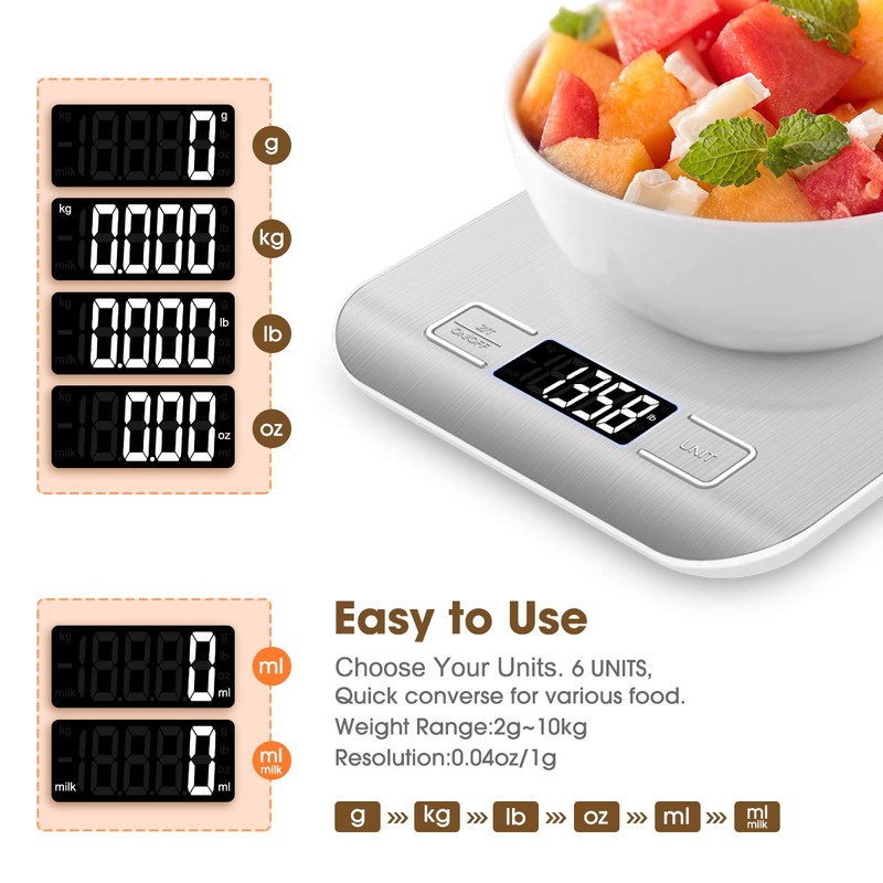 Mik-Nana Food Scale, 22lb Digital Kitchen Scale Weight Grams and