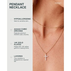 PAVOI 14K Gold Plated Curb Paperclip Box Sphere Bead Snake Herringbone and Figaro Chain Adjustable Necklace