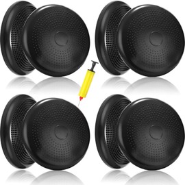 Jerify 4 Pcs Wiggle Seat Flexible Inflated Wobble Cushion Stability Balance Pad Balance Disc Sensory Seat for Men Women Fitness Physical Exercise Improving Posture Home Office(Black)