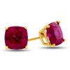 FJC Finejewelers 7x7mm Cushion-Cut Created Ruby Post-With-Friction-Back Stud Earrings 10