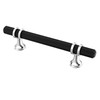 Alzassbg 10 Pack Matt Black and Silver Cabinet Pulls, 3-3/4