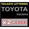 TOYOTA TACOMA TAILGATE Vinyl Decal Sticker Emblem Logo Graphic SILVER