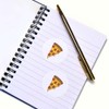 24 x 40mm Round 'Pepperoni Pizza Slice' Stickers (SK00070543)