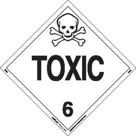 Labelmaster Z-PL27 Toxic Hazmat Placard, Worded, Tagboard (Pack of 25)