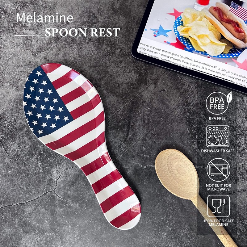UPware Melamine Spoon Rest Spoon Holder Kitchen Utensil Holders 9.625