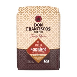 Don Francisco's Kona Blend Ground Coffee, Medium Roast – 100% Arabica Coffee, 18 oz Bag