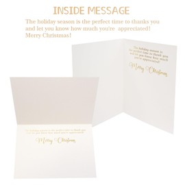 ceiba tree 24 PCS Christmas Holiday Thank You Cards with Envelopes & Stickers Sparkle Message inside 5X7 inch Merry Christmas Appreciation Cards Happy Holidays