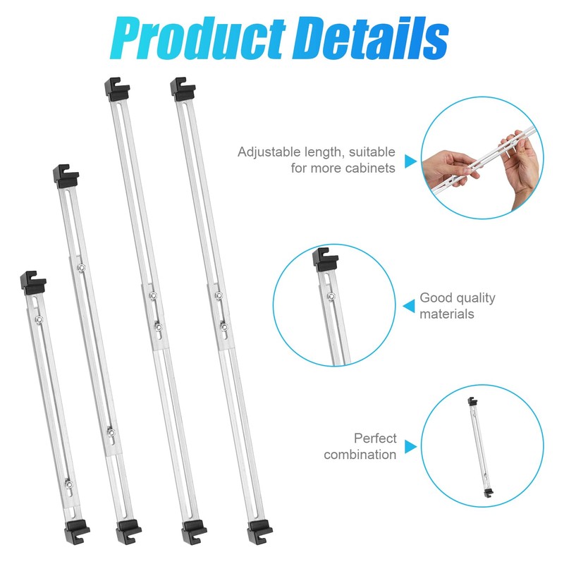13pcs File Cabinet Rails Set, 4 Adjustable File Cabinet Rails