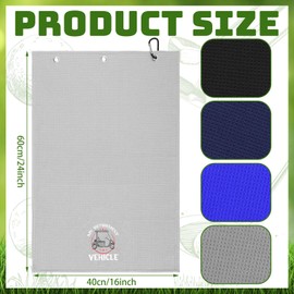 HunnmingRe 4 Pcs Funny Golf Towel Embroidered Golf Towels for Golf Bags with Clip Golf Gifts for Men Women Golf Fan, Birthday Retirement Gift 24 x 16 Inch(Black, Dark Blue, Blue, Gray,Novel Style)