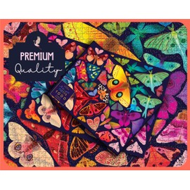 Elena Essex Jigsaw Puzzles for Adults 1000 - Midnight Moths/Jigsaws/Jigsaw Puzzle/Butterfly Rainbow Gradient Puzzle/jigsaw puzzles size 70x50cm
