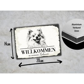 siviwonder Dog Sign Welcome Home Pomeranian Pom Pomeranian Pomeranian No.1 Dog Sign Saying Door Sign Warning Sign