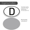 D Sticker Country Number Plate Germany Black & White Sticker