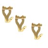 Brass Plated Picture Hanger Hooks with Pins Pack of 10