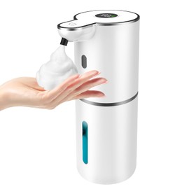 Soap Dispenser, Automatic Foam, Hand Soap Dispenser, Stylish, Digital Display, Non-Touch, Non-Touch, Hygienic, 6 Level Adjustment, Large Capacity, 13.5 fl oz (400 ml), Wall Mounted, Auto Soap