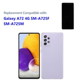 swark [With Frame] New TFT LCD Touch Screen Digitizer Assembly for Galaxy A72 4G SM-A725F LCD Display Touch Screen Digitizer with Upgraded Repair Tool Kit No Fingerprint Function