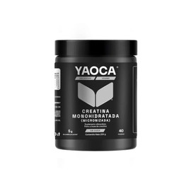 YAOCA I Creatina Monohidratada I Micronizada I 200g I 40 Servicios I Sin Sabor I Alta Pureza                                                          