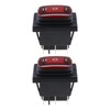 VGOL 2PCS Rocker Toggle Switch Red LED Light 3 Position