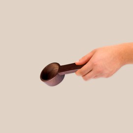 Wooden Coffee Dosing Spoon Set, Powder Spoon Made of Dark Walnut Wood and Beech, Café Measuring Spoon, Coffee Spoon Scoop for Ground Beans, Espresso Coffee and Herbal Tea (Beech Wood, 20 ml)