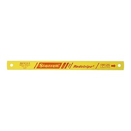 Starrett Redstripe Solid High Speed Steel Power Hacksaw Blade - Ideal for Contractors and Tradesmen - .050" Thickness, 14 TPI, 12" Length, 1" Width - RS1214-5