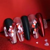 ZASKHLD 3D Heart Nail Art Glitter Sequins Holographic Laser Black