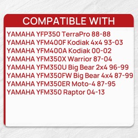 Starter Motor Compatible with Yamaha 350 TerraPro Raptor 400F Kodiak 400A Kodiak 350X Warrior 350U 350FW Big Bear 350ER Moto-4 350 Raptor 1UY8189000 1YW-81800-50 128000-3760