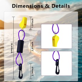 Emergency Safety Whistle with Lanyard, Super Loud 120dB Waterproof Survival Gear for Life Vest Jacket, Boating, Hiking, Camping, Hunting, Fishing, and Rescue Signaling (2 Pack)