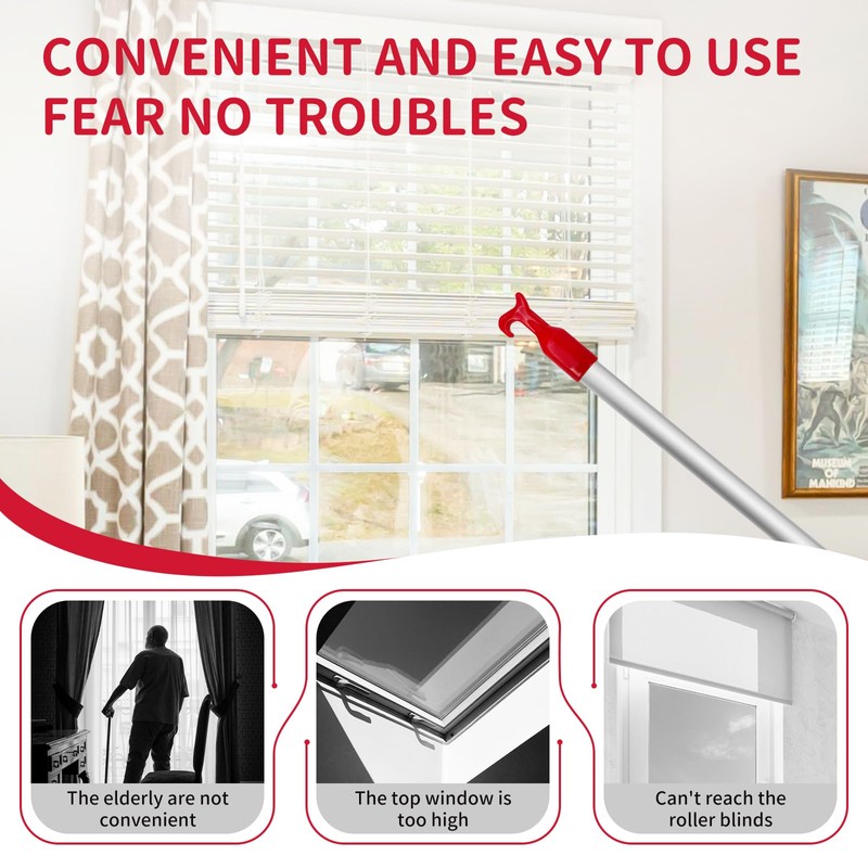 Loft Hooks for Loft Stairs, Rod with Hooks for Loft