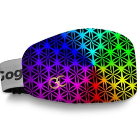 GogglesCover: Protective ski and snowboard goggles cover, life flower rainbow design