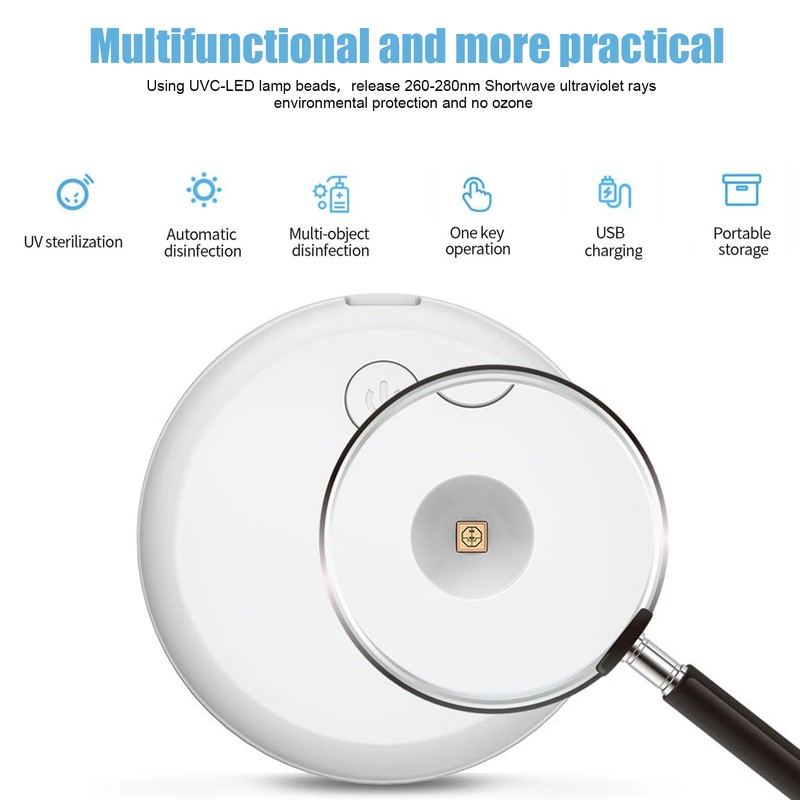 LED Ultraviolet Light Durable Portable Induction UVC Small UV Cleaning