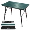 VILLEY Portable Camping Table with Adjustable Legs, Lightweight Aluminum Folding