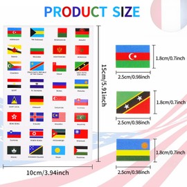 YACAISI 384 PCS World Flag Stickers, Waterproof PVC Multicolor Country Flag Stickers, 192 Styles, Ideal for School Planner, Scrapbook, Journal