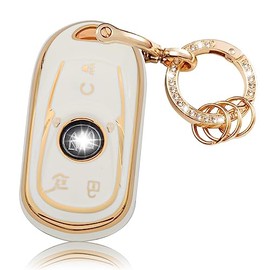 LEERLY Key Fob Cover for Buick Accessories, White